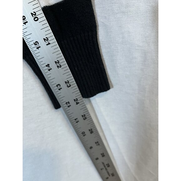 Merona Women’s XL Black & Gray Striped Knit Sweater - Picture 7 of 7